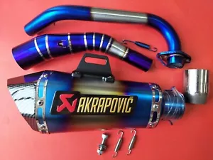 Low Exhaust 2" inch For Honda Grom Carbon Titanium Full System Msx125 2014-2025 - Picture 1 of 11