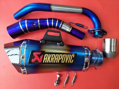 Escape bajo 2" pulgadas para Honda Grom carbono titanio sistema completo Msx125 2014-2025 Foto 1 de 4