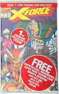 X-Force #1 (Marvel, agosto 1991) nuevo sin abrir con tarjeta de equipo - Imagen 1 de 4