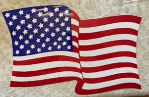 American Flag Decal Large 14 1/2 " Waving Die Cut - Bild 1 von 1