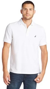 Nautica Men's Short Sleeve Solid Polo Shirt, White, XXL - Picture 1 of 3