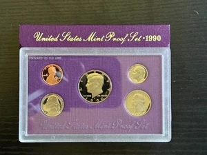 1990-S Proof USA Coin Set w/Envelope & COA - 1c, 5c, 10c, 25c, 50c - ME1391 - Picture 1 of 4