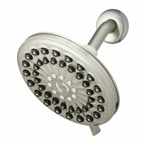 NEW!! WATERPIK RainFall with Power Plus 6 SPRAYS in Brushed Nickel - Picture 1 of 4
