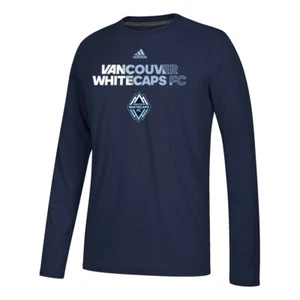 Vancouver Whitecaps FC MLS Adidas Men's Navy Blue "Striker" Climalite T-Shirt - Picture 1 of 1