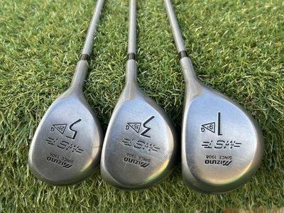 *Vintage Mizuno MST- 1,3,5 Woods Set- Right Handed- Mizuno Silvex Flex 9 Shafts* - Image 1 of 4