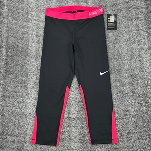 Nike Pro Dri-FIT Cool Damen M Schwarz Pink Capri Leggings Training Sport - Bild 1 von 9