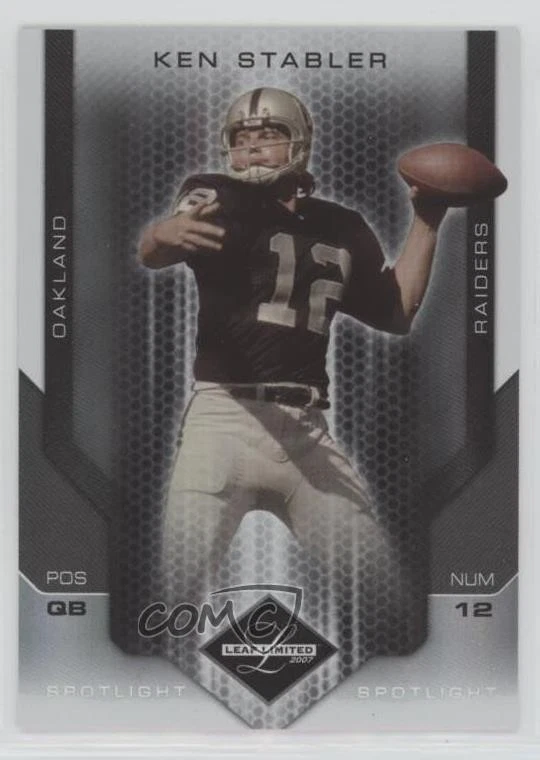 2007 Leaf Limited Spotlight Silver /20 Ken Stabler #157 HOF - Image 1 of 2