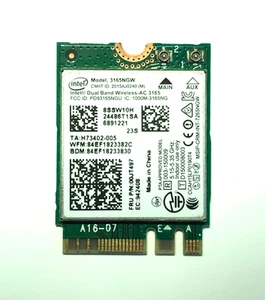 Intel Dual band 3165NGW Wireless WiFi WLAN Card MINI PCI-E 802.11a/b/g/n 433Mbps - Afbeelding 1 van 1