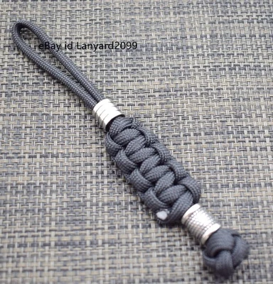 Handmade Paracord Knife Lanyard With Stainless Steel Beads / Knife Lanyard Bead - Image 1 of 4