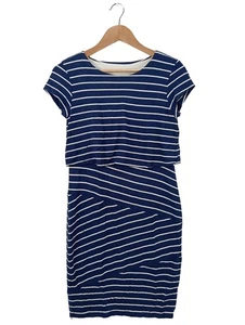 ZALANDO Vestido de manga corta Mujeres Vestido Talla EU 36 azul-blanco - Imagen 1 de 5