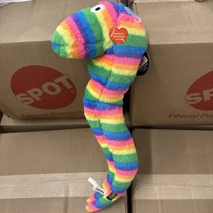 Hero Chuckles Plüschtier quietschendes Hundespielzeug robust Regenbogenschlange 3in1 Quietscher 23 Zoll - Bild 1 von 5