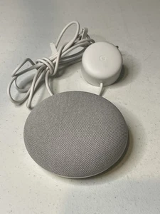 Google Nest Mini 2nd Gen Smart Speaker Chalk H2C with Power Cord - Picture 1 of 2