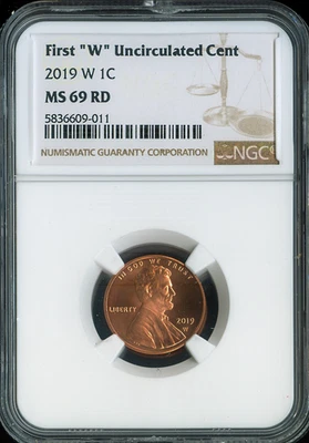 2019-W Lincoln Shield Cent NGC MS69 RD Quality - Image 1 of 2