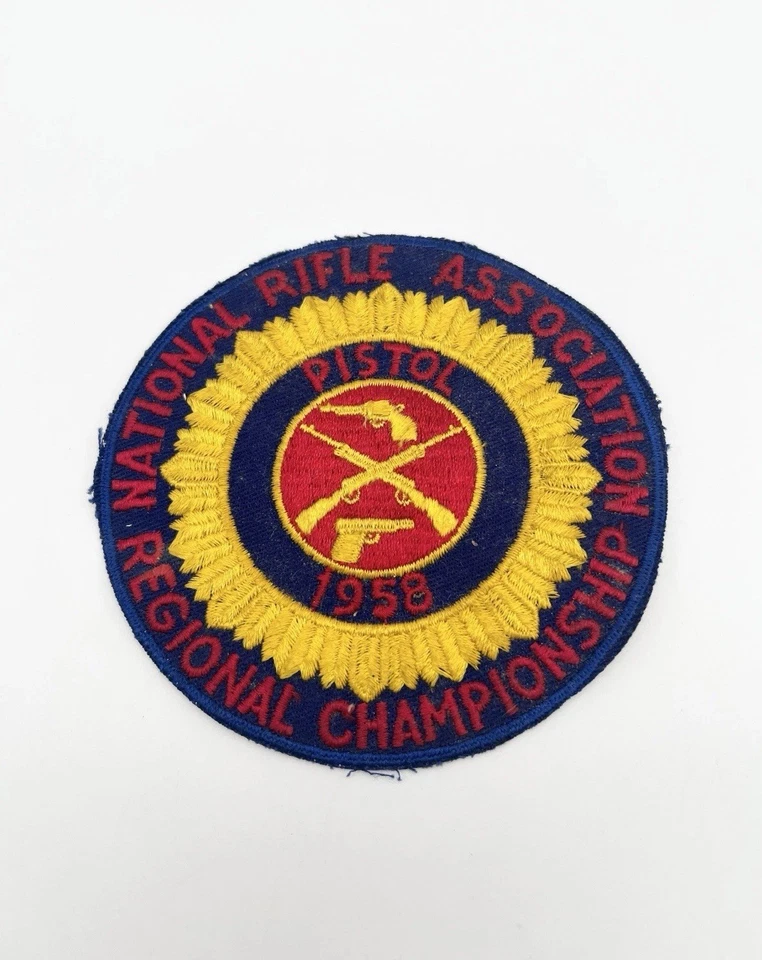 Vintage 1958 NRA National Rifle Association Pistol Regional Championship Patch - Image 1 of 4