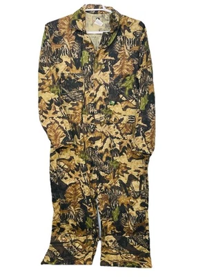 Mossy Oak Forest Floor Brand Camo Mens M Coveralls Camouflage Hunting 1/4 Zip - Image 1 of 4