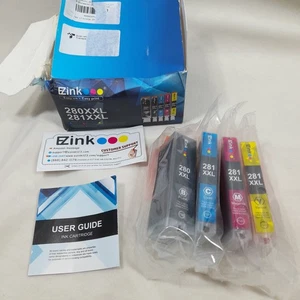 Nur 4 ~ E-Z Tinte schwarz und Farbe Tintenpatrone 280XXL 281XXL - versiegelt (Box zerstört) - Bild 1 von 14