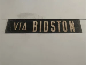 Via BIDSTON - Liverpool Sep1 Destination Bus Blind 28” Gift - Picture 1 of 11