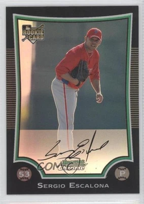 2009 Bowman Chrome Refractor Sergio Escalona #59 Rookie RC - Image 1 of 2