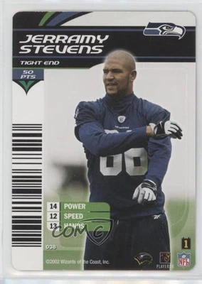 2002-03 NFL Showdown 1st & Goal Jerramy Stevens #038 Rookie RC - Image 1 of 2