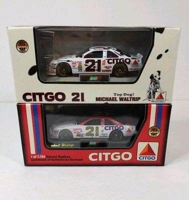 Revell Citgo Michael Waltrip 1/43 Lote de 2 #21 1997 Ford Thunderbird Nascar Foto 1 de 4