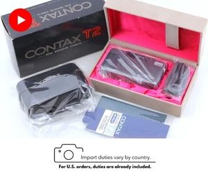 [Unused in BOX] Contax T2 Titan Black Point & Shoot 35mm Film Camera From JAPAN - Picture 1 of 20