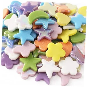 Mosaic Tiles for Crafts Bulk,220g Stained Glass Tiles for Crafts, Heart - Picture 1 of 7