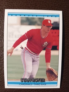 STAN ROYER ST. LOUIS CARDINALS 1992 DONRUSS BASEBALL CARD #602 - Picture 1 of 1