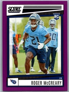 2022 Score #347 Roger McCreary Purple RC Tennessee Titans - Picture 1 of 2