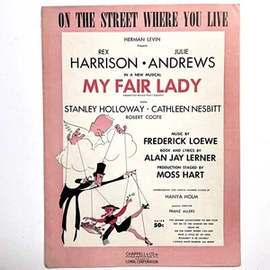 On The Street Where You Live • My Fair Lady • 1956 Partituras - Imagen 1 de 1