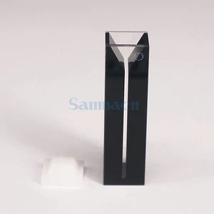 350ul 1mm Inside Width Micro JGS1 Quartz Cuvette Cell With Black Walls And Lid - Picture 1 of 4
