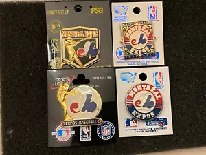 Set of 4 Montreal Expos Licensed Collectors Pins - Picture 1 of 1