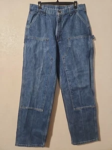CARHARTT Jeans Mens Double Knee Loose Original Fit B73-DST 36x32 Carpenter - Picture 1 of 8