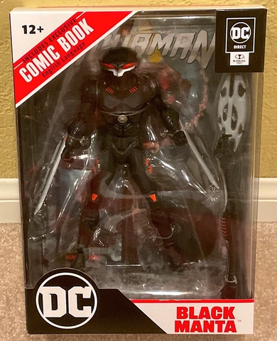 DC Direct BLACK MANTA Page Punchers 7" Action Figure W-Comic Book McFarlane NIB Cover