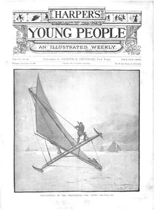 ICE-YACHTING AUF SHREWSBURY.VTG 1886 HARPER'S GRAVUR AUF 11" x 8" SEITE - Bild 1 von 2