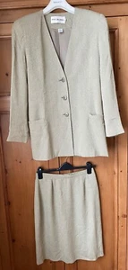 JH Collectibles vintage Womens’ Jacket & Skirt Suit Green/Taupe Pattern - USA - Picture 1 of 13