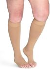 Sigvaris Specialty 554 Secure Unisex Open Toe Knee Highs w/Silicone Band 40 50