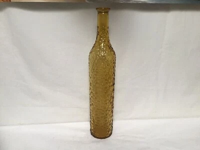 DD31 Vintage Antique Classic Mid Century Mustard Glass Vessel 1960's Bottle Foto 1 de 4