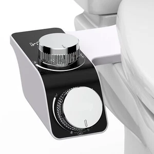 Bidet Fresh Water Spray Kit Non Electric Toilet Seat Attachment with Dual Nozzle - Picture 1 of 9