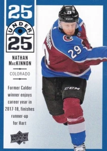 NATHAN MACKINNON 2018-19 18-19 CUBIERTA SUPERIOR 25 BAJO 25 INSERTO #3 COLORADO - Imagen 1 de 1