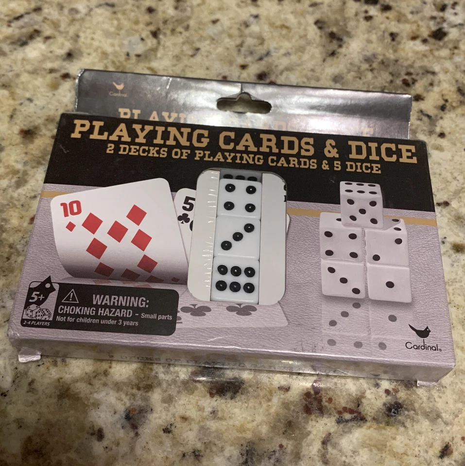 Classic Playing Cards & Dice Set 2 Decks Complete and 5 Dice by Cardinal  - Image 1 of 1