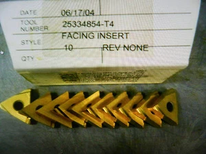 Apollo Precision cutting Carbide Facing Inserts Qty. 10 25334854-T4 - Picture 1 of 1