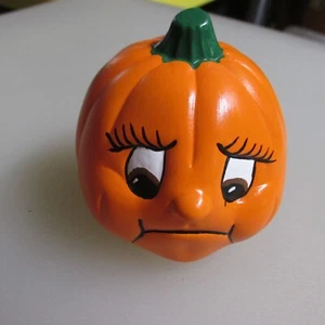 Keramik Halloween Kürbis Ornament mit Gesicht # 12 - Bild 1 von 7