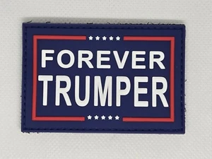 Parche Trump Forever Trump 3x2 pulgadas PVC gancho y bucle inauguración 2025 45-47 - Imagen 1 de 3