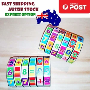 2x Children's Educational Toy Maths 10 Sided Kids Toys Learn Cube Hexagon Math - Picture 1 of 1