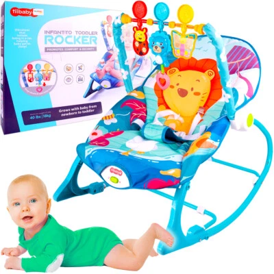 Malplay BabyWippen Babyschaukel Sitz mit Baby Mobile bis zu 3 Jahren 18 kg