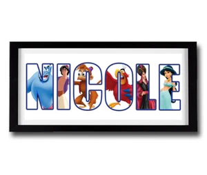 DISNEY ALADDIN Personalised Framed Name Print - Aladdin - Princess Jasmine Print - Picture 1 of 1