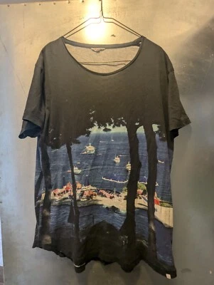 Orlebar Brown Shirt Mens XL Sailboat Tropical Neck Beach All Over Print AOP Foto 1 de 4