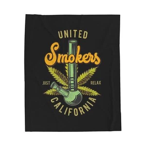 Manta de regalo Relax Funny cannabis 420 fumador punk hipster amante de la hierba - Imagen 1 de 5