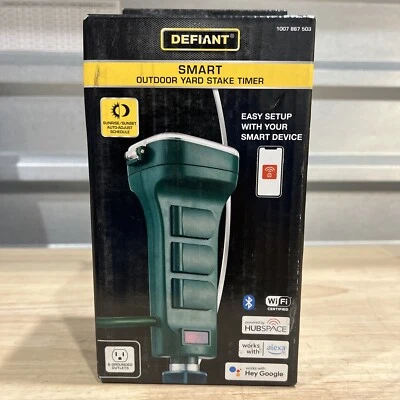 ¡¡NUEVO!! Temporizador de estacas de patio exterior Defiant Smart 6 salidas espacio de cubo - Navidad Foto 1 de 4