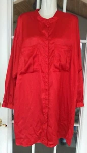 Vintage 80er Jahre Damen Deena Oversize Nachthemd Bluse rot Größe Large gebraucht, in einwandfreiem Zustand - Bild 1 von 4